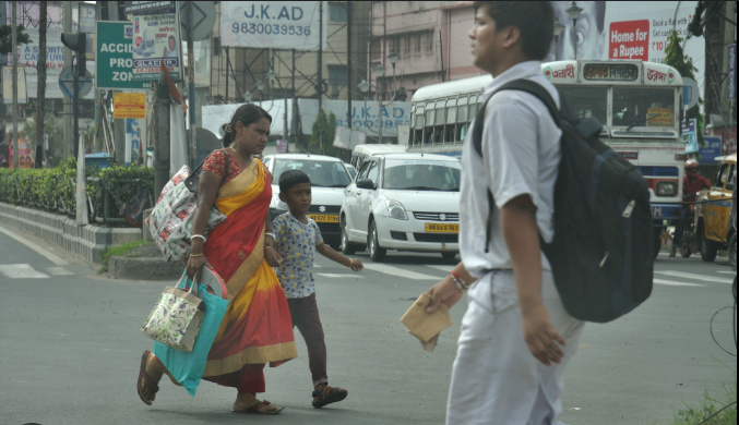 People walking on street